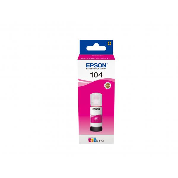 Cartuccia originale ad inchiostro Epson C13T00P340 Ecotank 104 - Flacone di inchiostro originale per stampanti Epson Ecotank - Magento