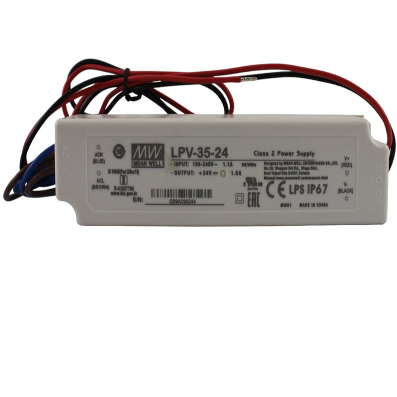 Driver per LED 36 W 24 VDC 1.5 A tensione costante 90 V Mean Well