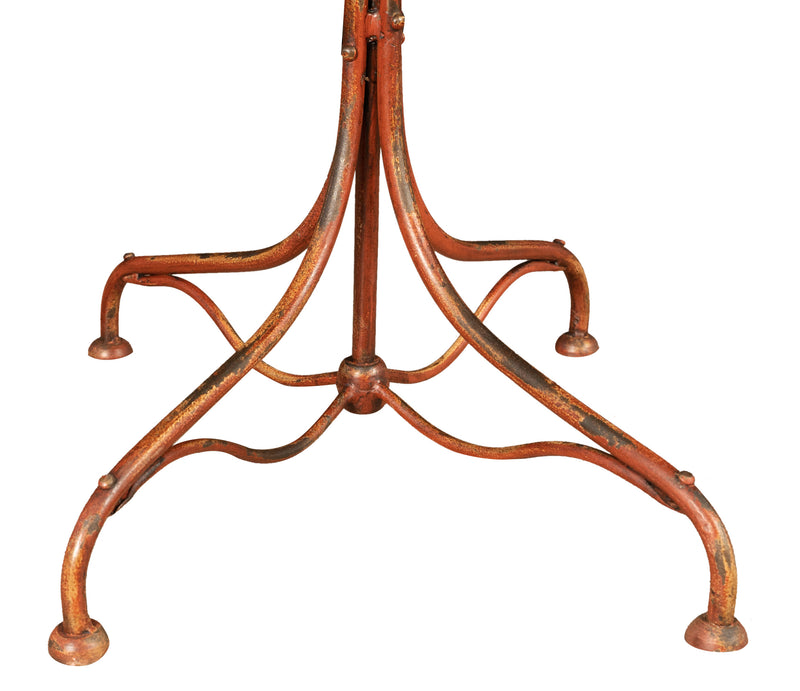 Biscottini TAVOLO IN FERRO BATTUTO FINITURA ROSSO ANTICATO dimensioni lunghezza profondità