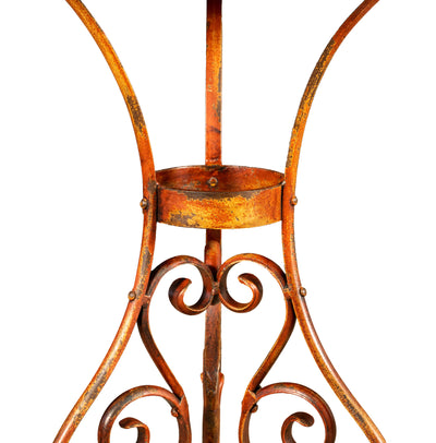 Biscottini TAVOLO IN FERRO BATTUTO FINITURA ROSSO ANTICATO dimensioni lunghezza profondità