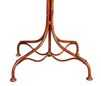 Biscottini TAVOLO IN FERRO BATTUTO FINITURA ROSSO ANTICATO quadrato dimensioni lunghezza