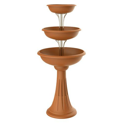 CIOTOLA VASO FIORIERA PER FIORI CON COLONNA TREVI  CM 30/40/50 IN SET DA 3 PEZZ