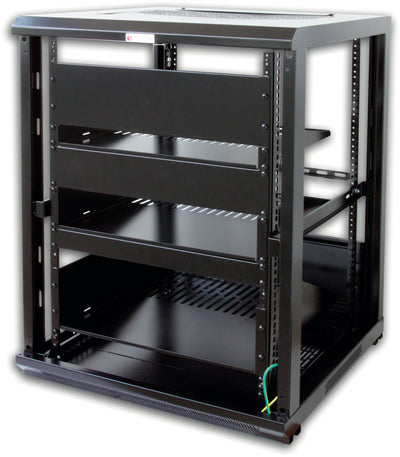 Armadio Rack 19'' 600x600 15U per Audio Video Nero