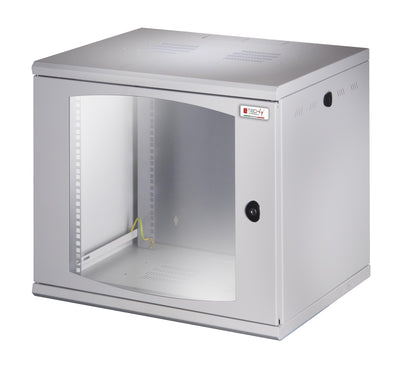 Armadio Rack 19'' a muro 10 unità sezione unica prof. 500mm Nero