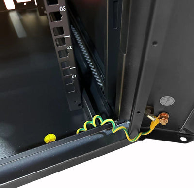 Armadio Rack 19'' a muro 20 unità sezione unica prof. 450mm Nero