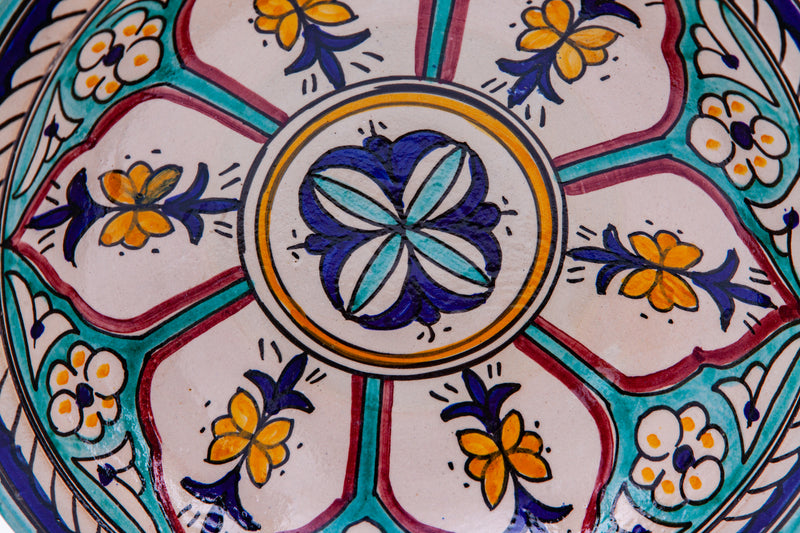 Biscottini Piatto in ceramica decorato a mano