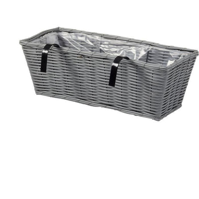Giardiniere - Finto rattan - Grigio - 48 cm - SMART GARDEN