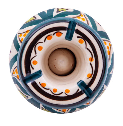 Biscottini Posacenere antiodore e antivento in ceramica decorato a mano