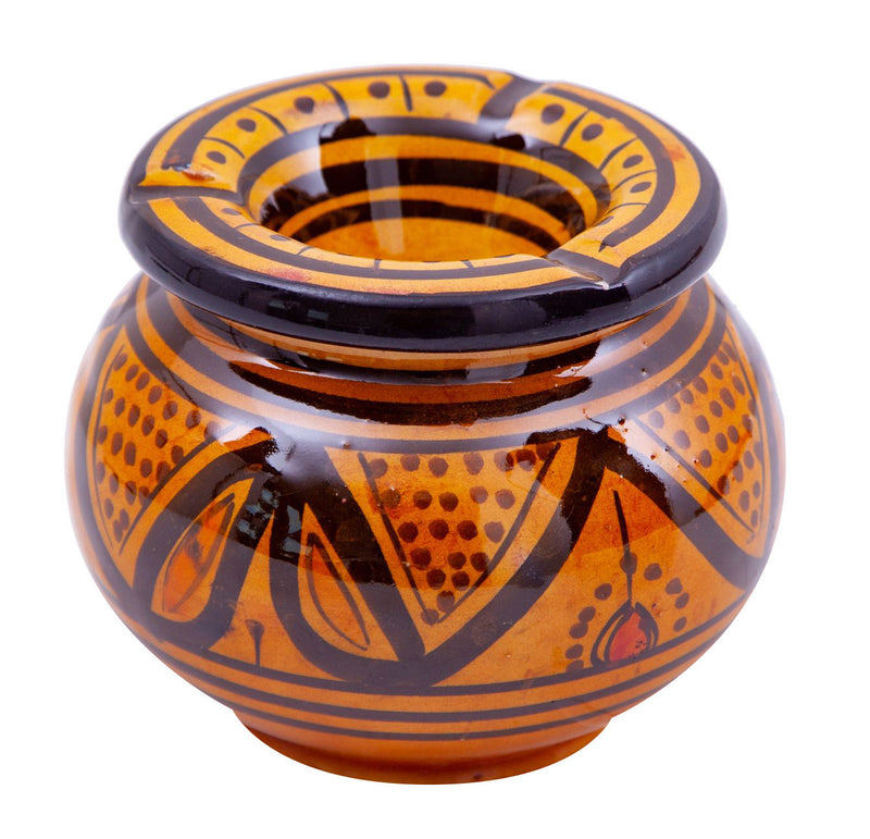 Biscottini Posacenere antiodore e antivento in ceramica decorato a mano