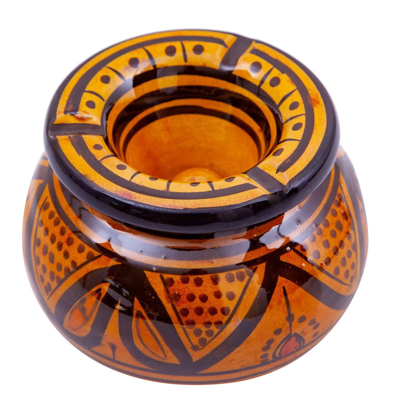 Biscottini Posacenere antiodore e antivento in ceramica decorato a mano