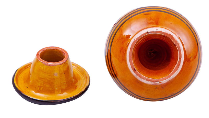 Biscottini Posacenere antiodore e antivento in ceramica decorato a mano