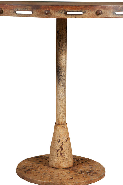 Biscottini TAVOLO PIEGHEVOLE IN FERRO BATTUTO FINITURA CREMA ANTICATA dimensioni lunghezza