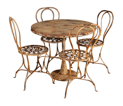 Biscottini TAVOLO PIEGHEVOLE IN FERRO BATTUTO FINITURA CREMA ANTICATA dimensioni lunghezza