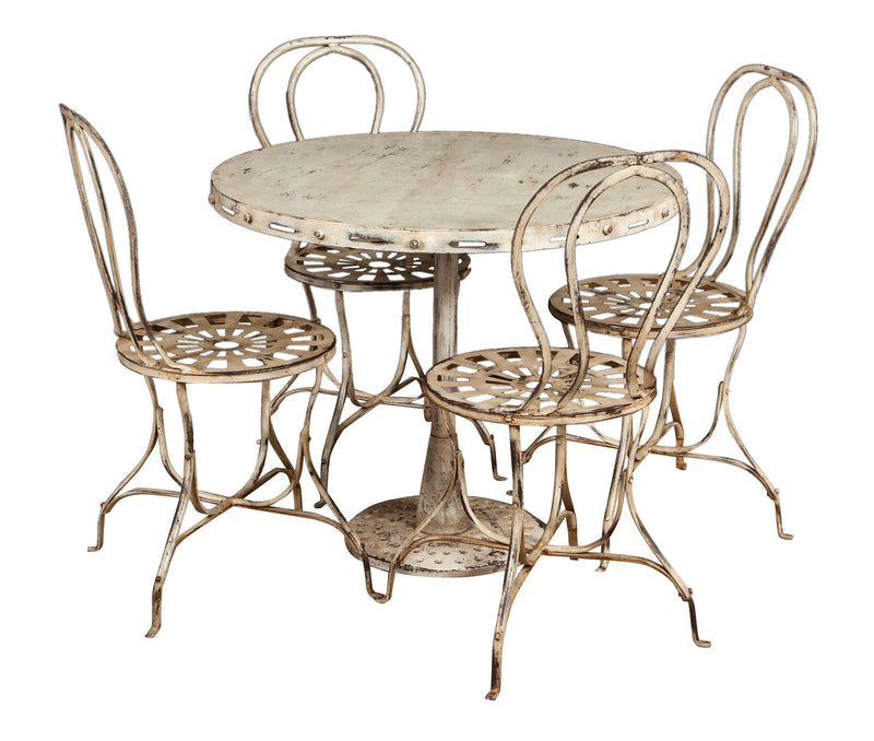 Biscottini TAVOLO PIEGHEVOLE IN FERRO BATTUTO FINITURA BIANCA ANTICATA dimensioni Offerta