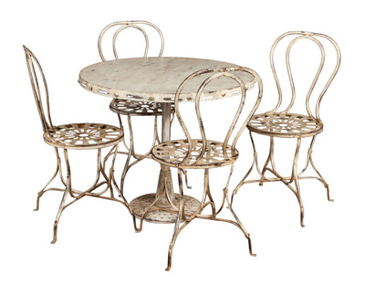 Biscottini TAVOLO PIEGHEVOLE IN FERRO BATTUTO FINITURA BIANCA ANTICATA dimensioni Offerta