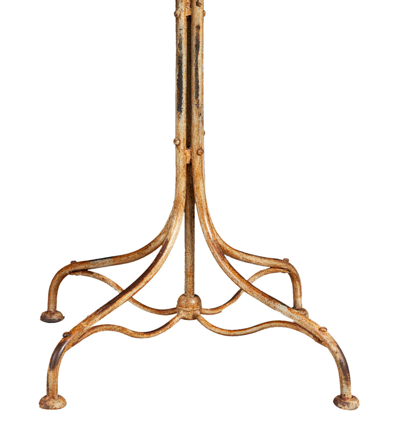 Biscottini TAVOLO IN FERRO BATTUTO FINITURA CREMA ANTICATA dimensioni lunghezza profondità