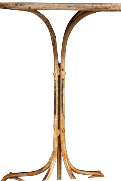 Biscottini TAVOLO IN FERRO BATTUTO FINITURA CREMA ANTICATA dimensioni lunghezza profondità