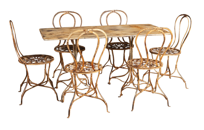 Biscottini TAVOLO IN FERRO BATTUTO FINITURA CREMA ANTICATA dimensioni lunghezza profondità