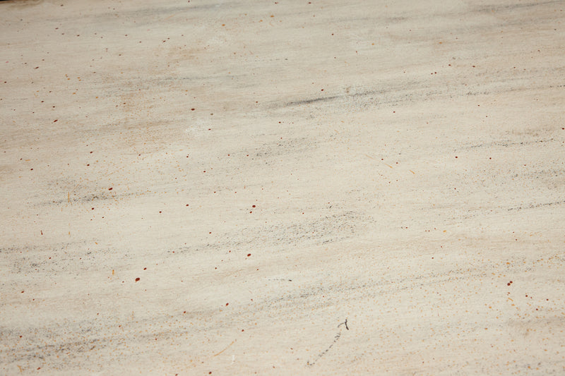 Biscottini TAVOLO IN FERRO BATTUTO FINITURA BIANCA ANTICATA dimensioni lunghezza profondità