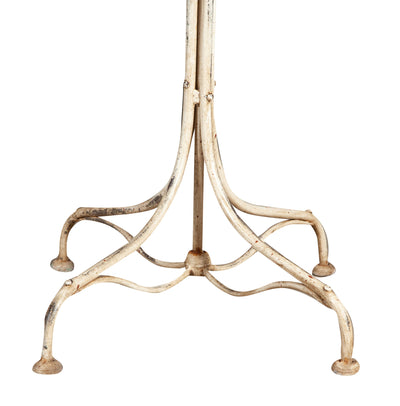 Biscottini TAVOLO IN FERRO BATTUTO FINITURA BIANCA ANTICATA dimensioni lunghezza profondità