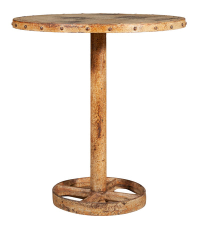 Biscottini TAVOLO IN FERRO BATTUTO FINITURA CREMA ANTICATA dimensioni lunghezza profondità