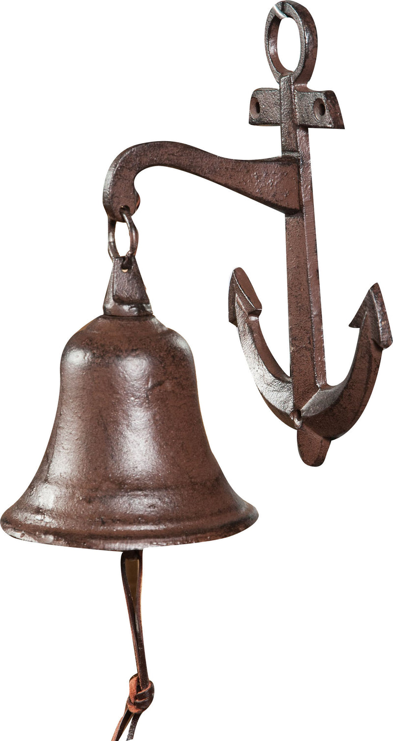 Biscottini Campana a muro in ghisa L14xPR22xH10,5 cm finitura ruggine anticata