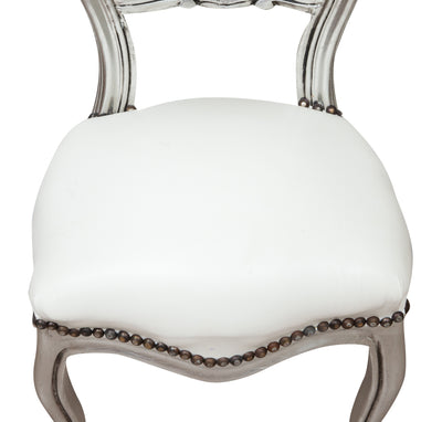 Biscottini Sedia stile francese Luigi XVI in legno massello di faggio poltroncina XVI,