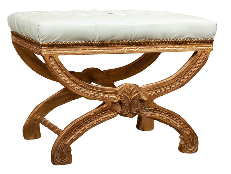 Biscottini Panchetta stile francese Luigi XVI in legno massello di faggio XVI, faggio,