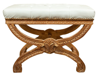 Biscottini Panchetta stile francese Luigi XVI in legno massello di faggio XVI, faggio,