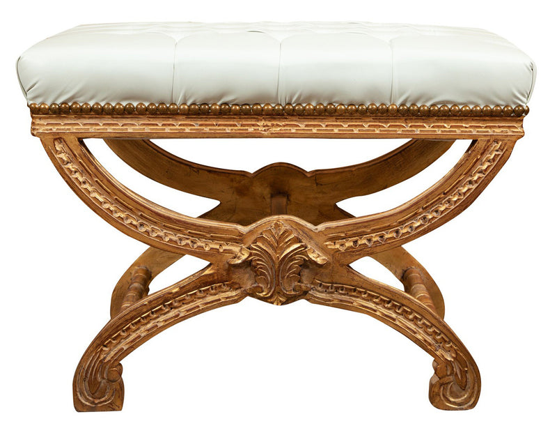 Biscottini Panchetta stile francese Luigi XVI in legno massello di faggio XVI, faggio,