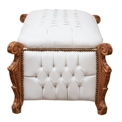 Biscottini Cassapanca baule stile francese Luigi XVI in legno massello di faggio XVI,