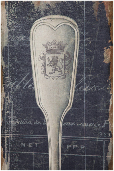 Biscottini Separé 'POSATE' con stampa monofacciale su tela in juta grezza L140xPR9xH183 cm