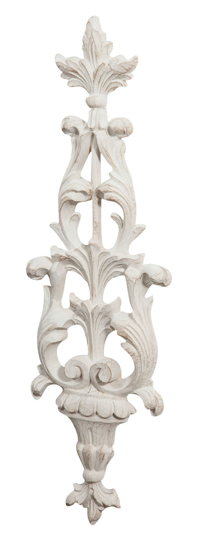 Biscottini Fregio in legno finitura bianco anticato Made In Italy realizzato dimensioni