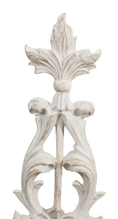 Biscottini Fregio in legno finitura bianco anticato Made In Italy realizzato dimensioni