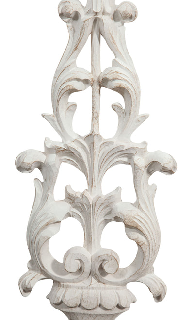 Biscottini Fregio in legno finitura bianco anticato Made In Italy realizzato dimensioni