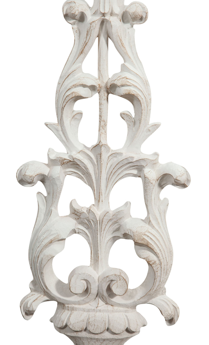 Biscottini Fregio in legno finitura bianco anticato Made In Italy realizzato dimensioni