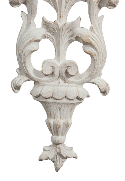 Biscottini Fregio in legno finitura bianco anticato Made In Italy realizzato dimensioni