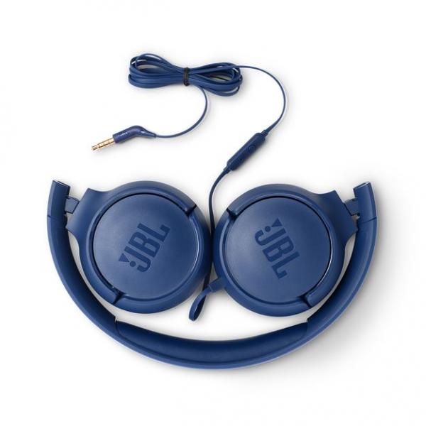 Cuffie Jbl Tune 500 - Cuffie SuprA-Aurali Con Cavo Con Microfono - Colore Blu