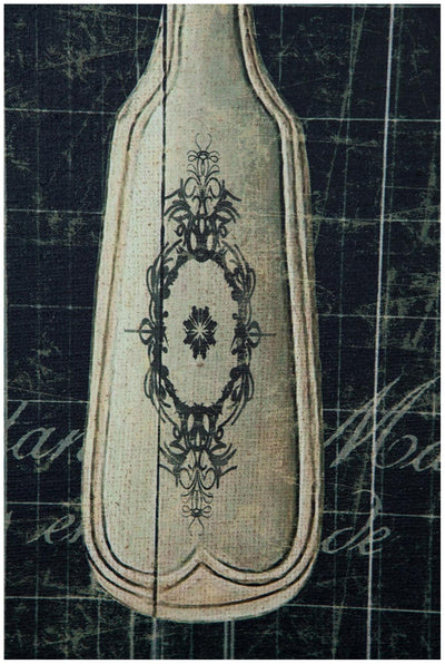 Biscottini Stampa 'CUCCHIAIO' su tela in juta grezza anticata L40xPR2xH120 cm dimensioni