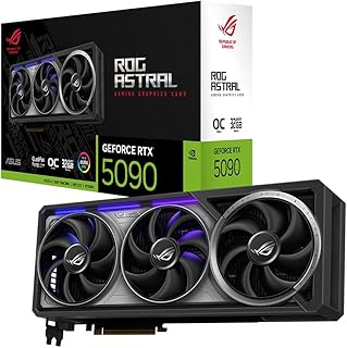 ASUS ROG Astral GeForce RTX 5090 32GB GDDR7 OC Edition Gaming Graphics Card (Nvidia GeForce RTX5090, Four Fans, 3.8 Slot Design, PCIe 5.0, 2X HDMI 2.1b, 3X DisplayPort 2.1a)