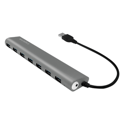 LogiLink UA0308 hub di interfaccia USB 3.2 Gen 1 [3.1 Gen 1] Type-A 5000 Mbit/s Grigio (Interface Hub Usb 3.2 Gen 1 - [3.1 Gen 1] Type-A 5000 - Mbit/S Grey - Warranty: 48M)