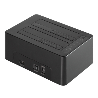 Docking Station Usb3.1 Gen2 - Doppio Slot Hdd/ssd Sata Da 2.5"/3.5" - Nero