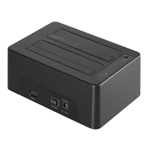 Docking Station Usb3.1 Gen2 - Doppio Slot Hdd/ssd Sata Da 2.5"/3.5" - Nero