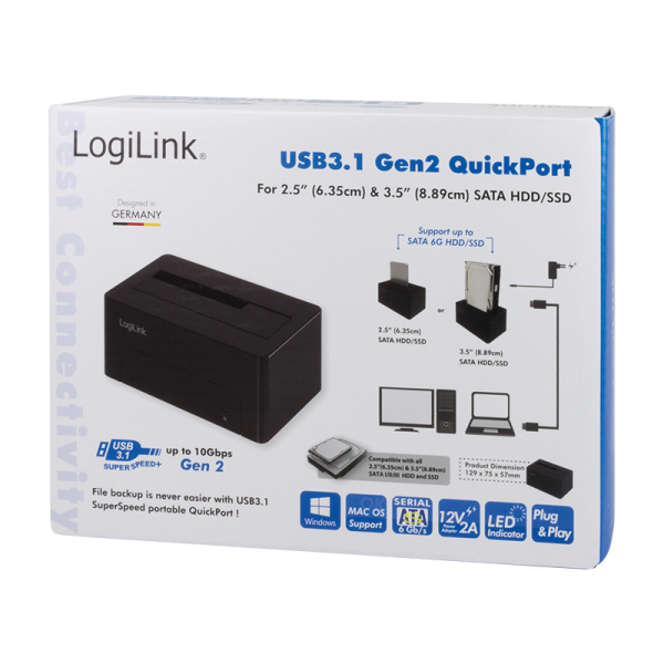 Docking Station USB3.1 Gen2 per HDD/SSD SATA da 2.5&