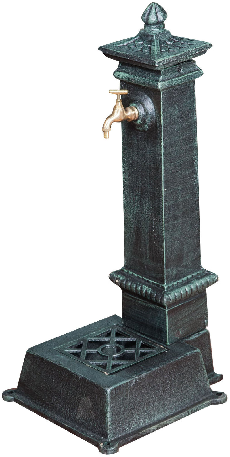 Biscottini Fontana in ghisa finitura verde anticata