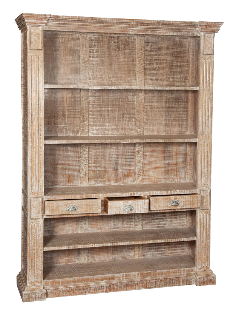 Biscottini Libreria in legno massello decapato Shabby Solida robusta espositore Offerta