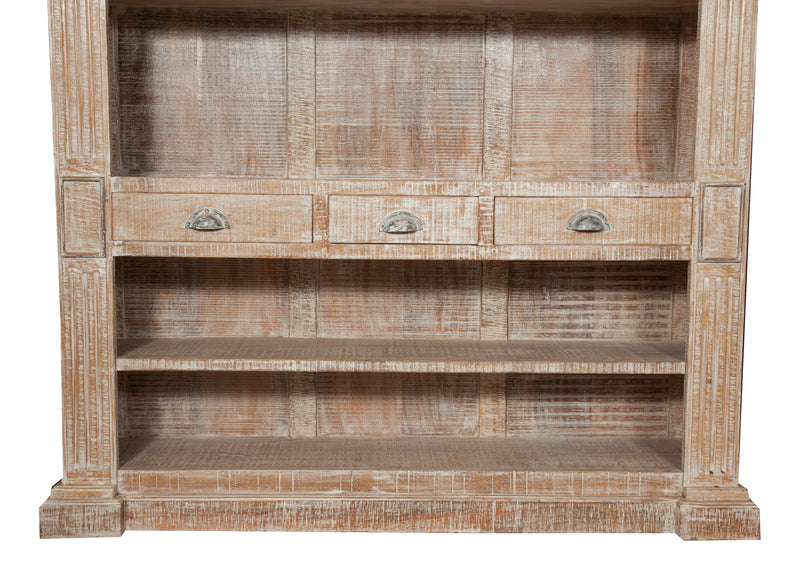 Biscottini Libreria in legno massello decapato Shabby Solida robusta espositore Offerta