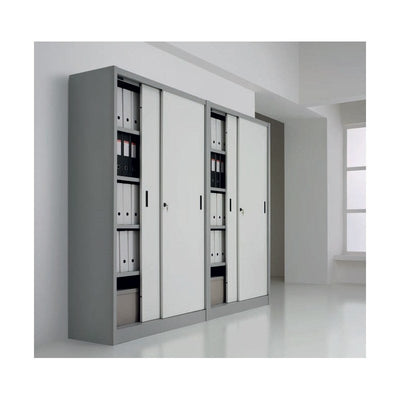 Armadio archiviazione da ufficio in metallo verniciato di vari colori cm. 150x37,5x200H