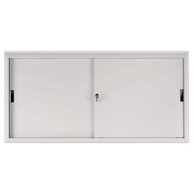Armadio basso sopralzo di metallo verniciato con piani interni regolabili in altezza cm. 150x60x85H