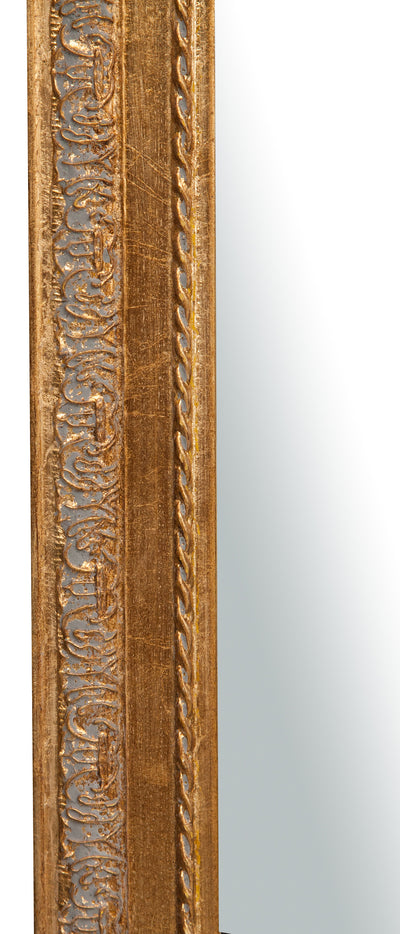 Biscottini Specchiera da terra L43xPR4xH178 cm finitura oro anticato. struttura legno.